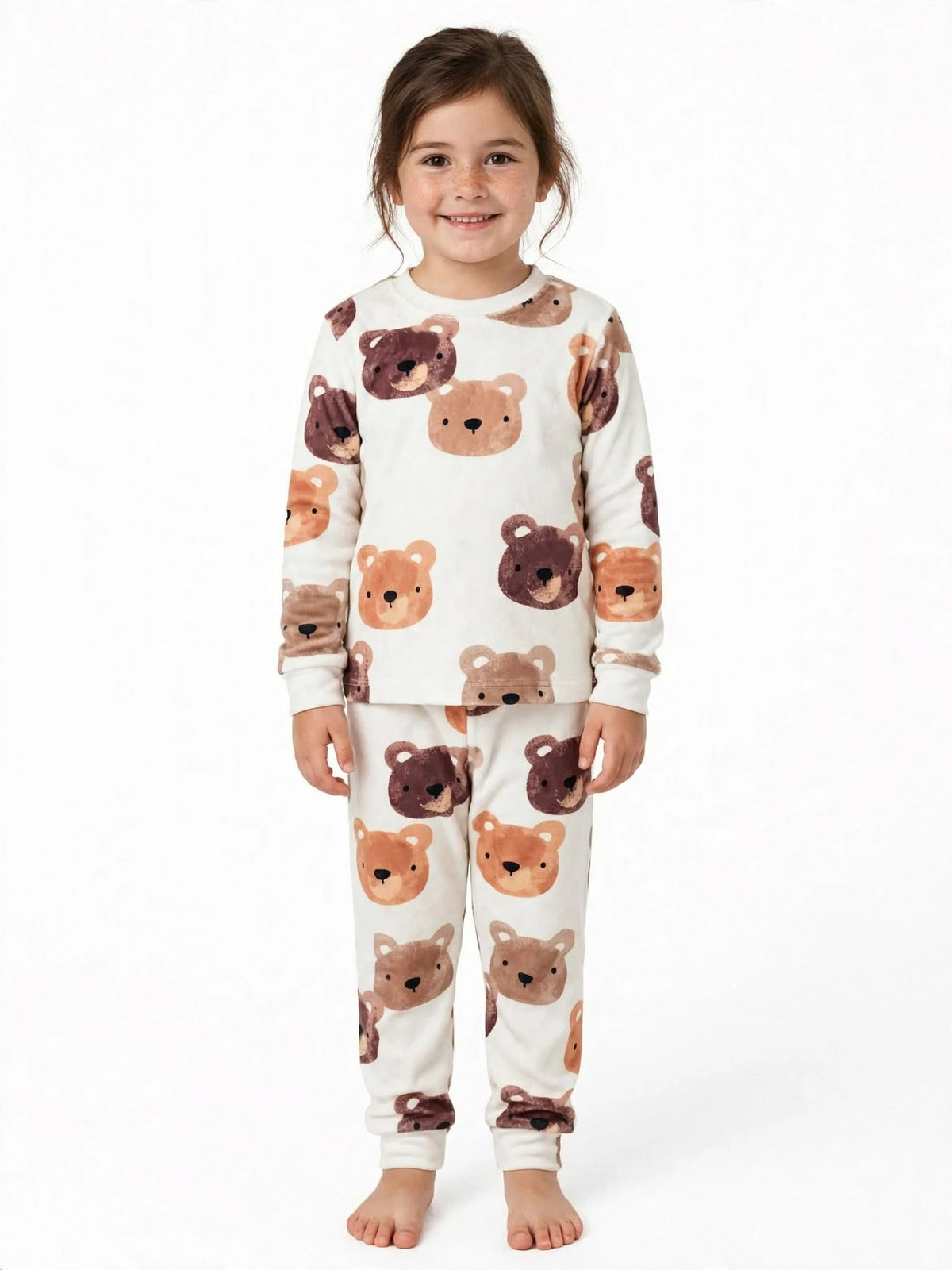 Kids Cozy Fleece Pajama Set - 2 Piece Warm Winter Sleepwear for Boys & Girls#00406
