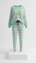 Aqua mint striped jogger set