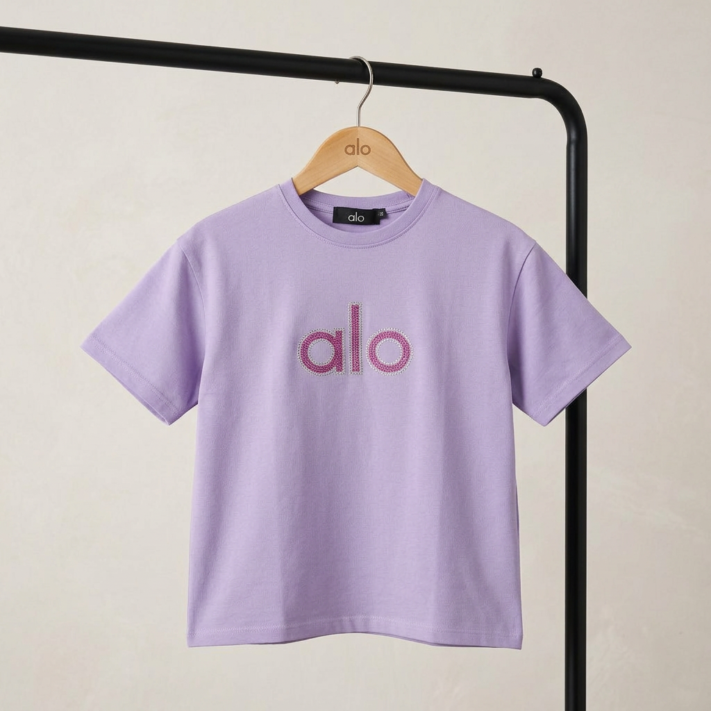 Alo Signature Logo T-Shirt -#00258