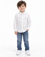 Tommy Hilfiger Boys Classic Button-Down Oxford Shirt – White #00395