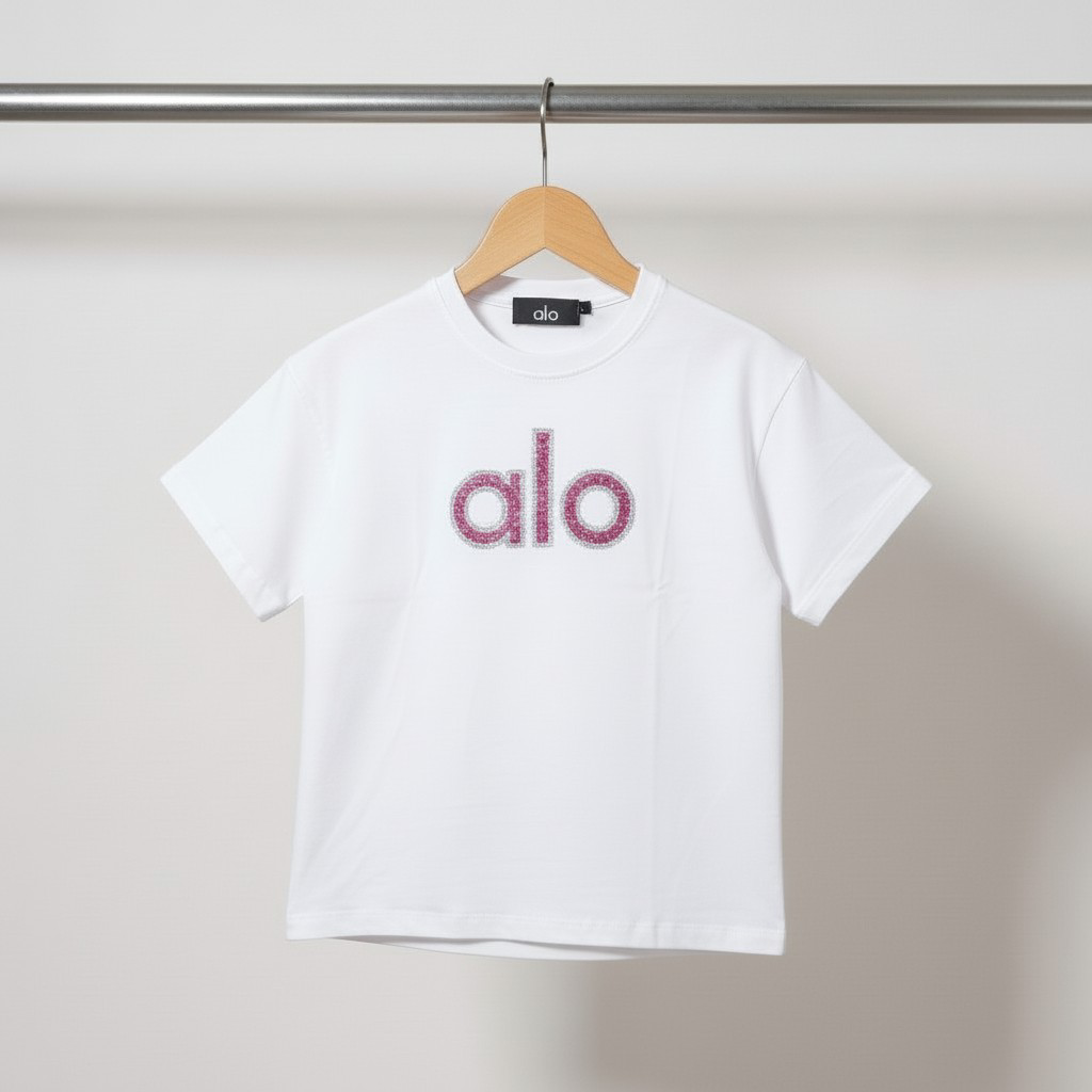 Alo Signature Logo T-Shirt -#00258
