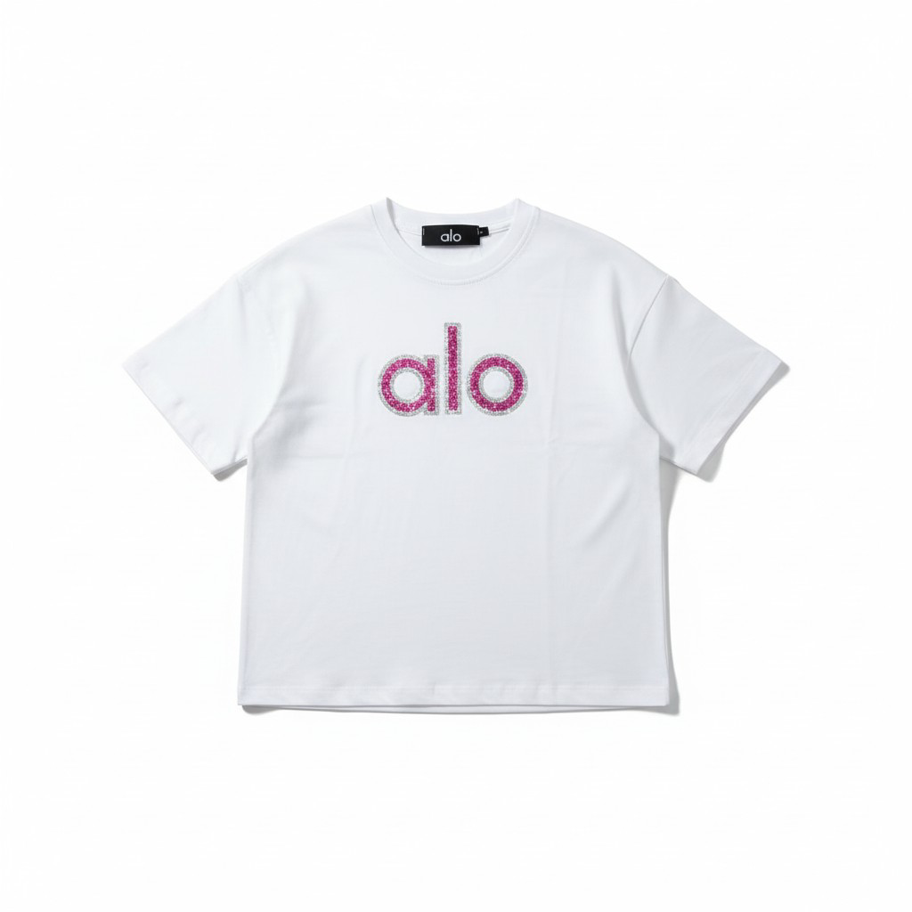 Alo Signature Logo T-Shirt -#00258
