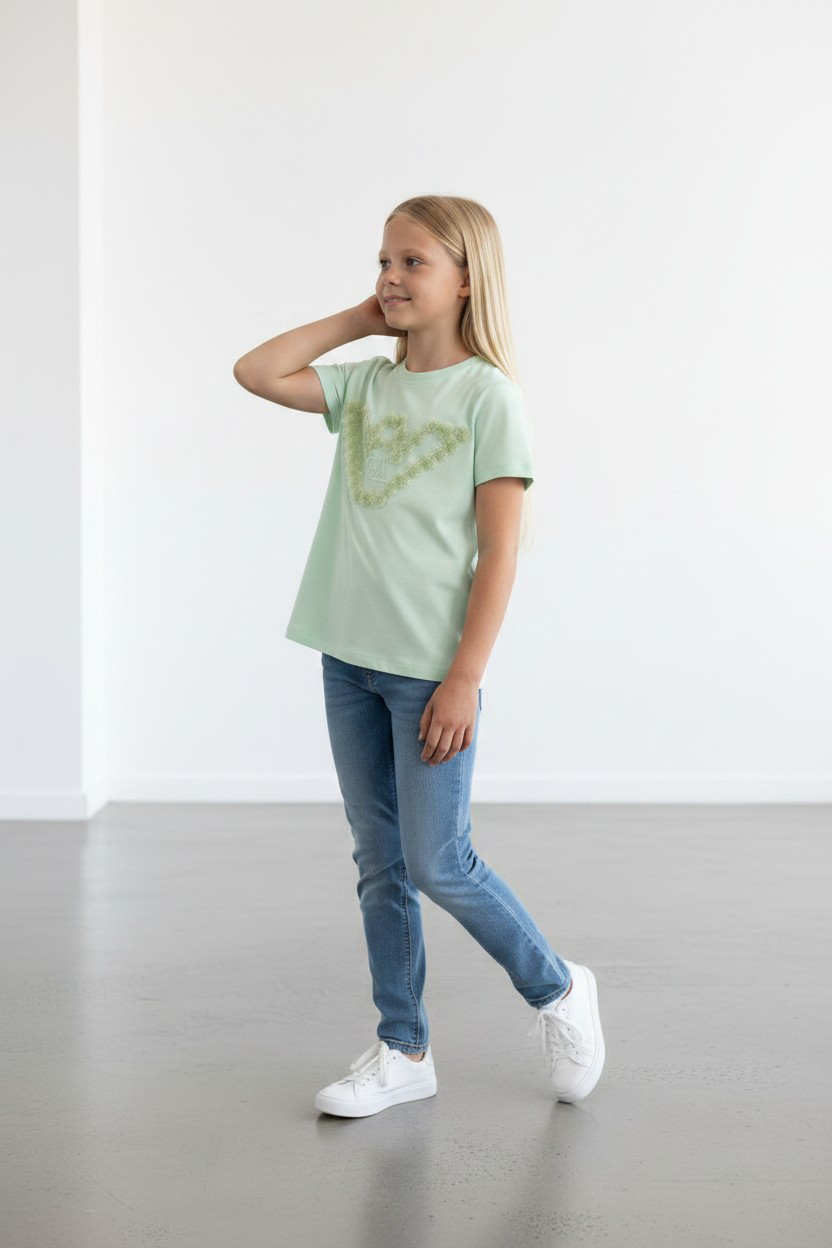 GA Kids Floral Logo T-Shirt-#00263