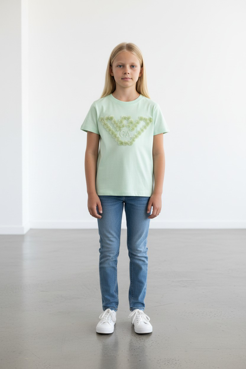 GA Kids Floral Logo T-Shirt-#00263