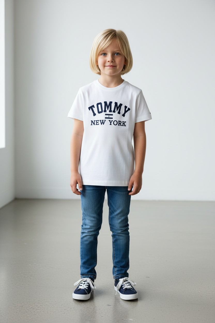 Tommy Hilfiger Kids Classic Logo T-Shirt-#00266