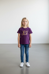 Tommy Hilfiger Kids Embroidered Monogram T-Shirt – Purple-#00267