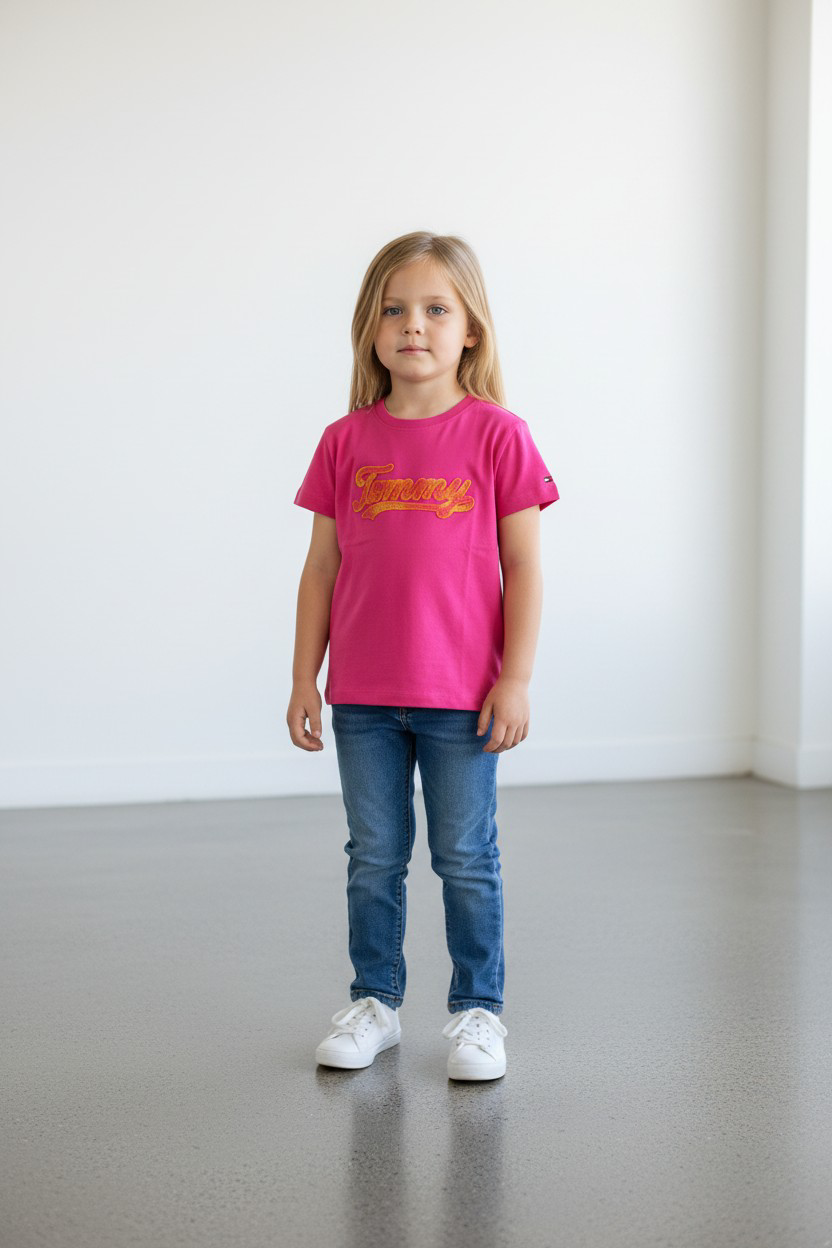 Tommy Hilfiger Kids Embroidered Logo T-Shirt –#00268