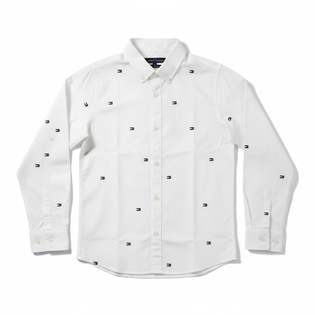 Tommy Hilfiger Kids Signature Logo Shirt – #00271