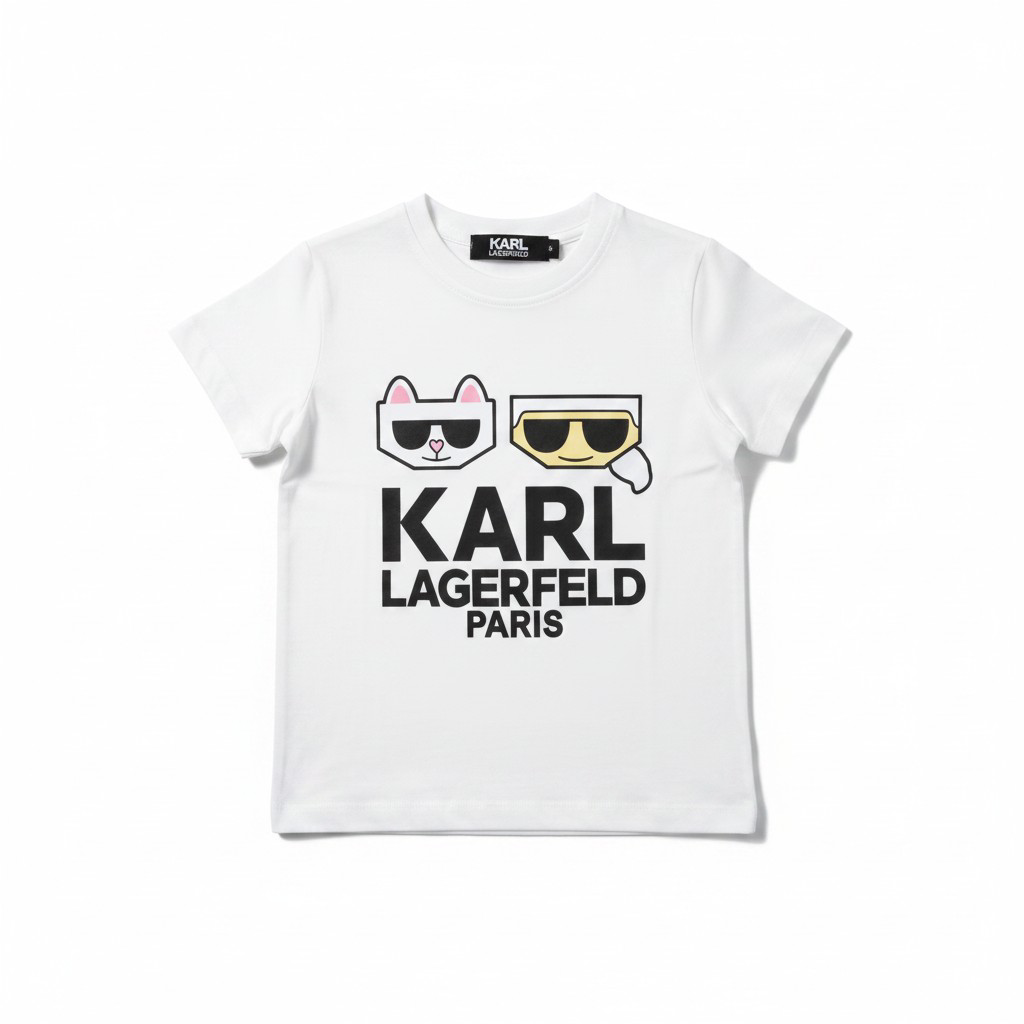 Kids Karl Logo Summer black T-Shirt – Short Sleeve-#00257