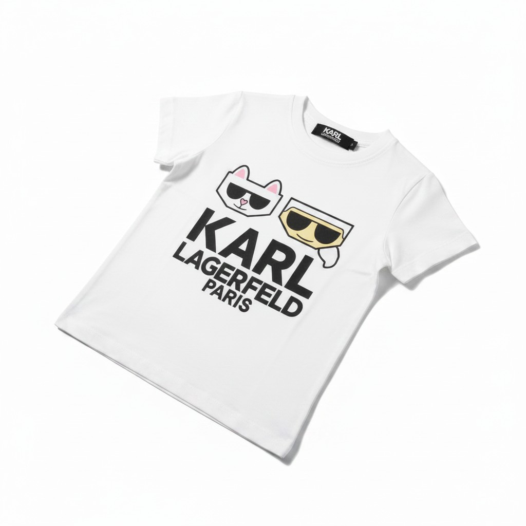 Kids Karl Logo Summer black T-Shirt – Short Sleeve-#00257
