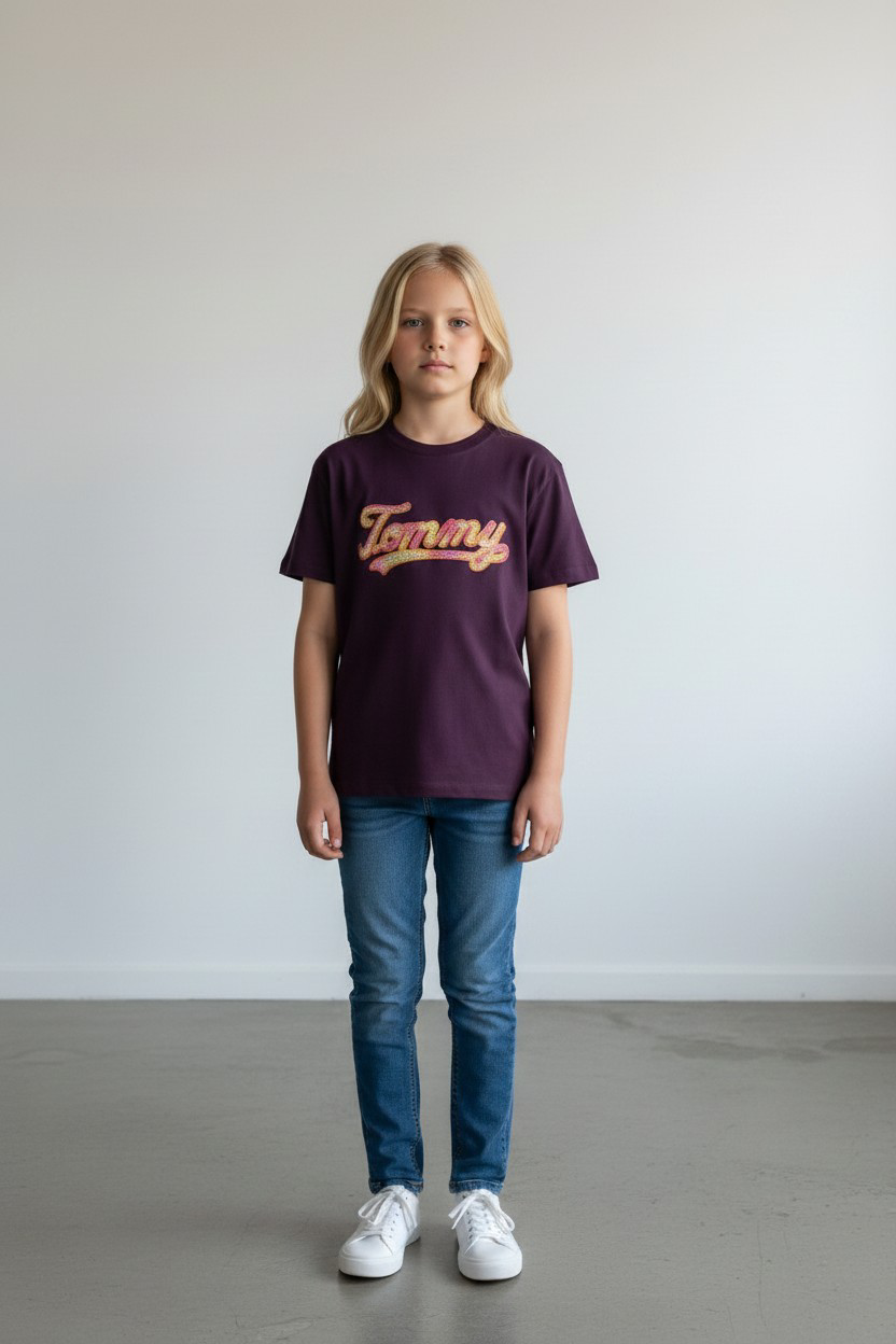 Tommy Hilfiger Kids Embroidered Logo T-Shirt –#00268