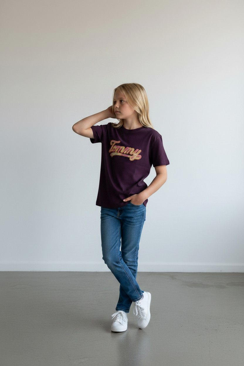 Tommy Hilfiger Kids Embroidered Logo T-Shirt –#00268