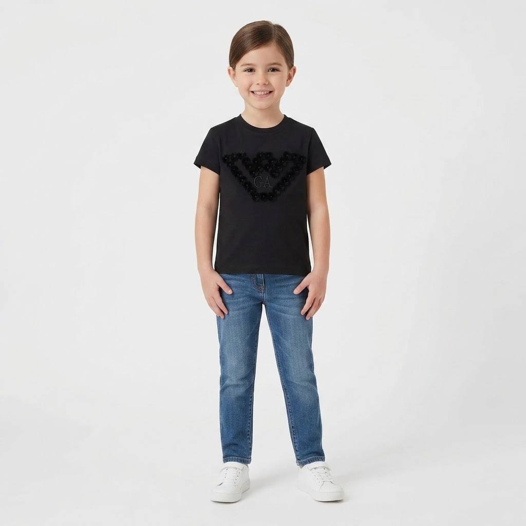 GA Kids Floral Logo T-Shirt-#00263