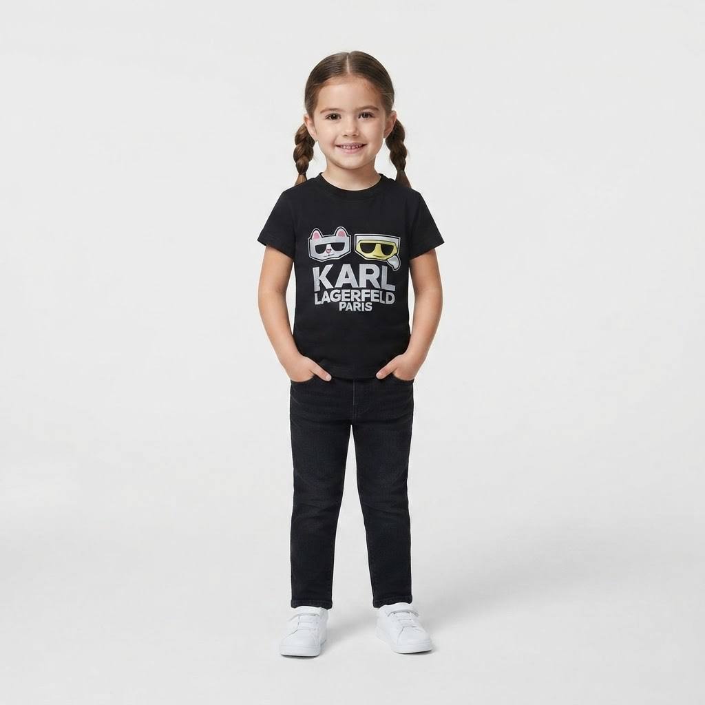 Kids Karl Logo Summer T-Shirt – Short Sleeve-#00257