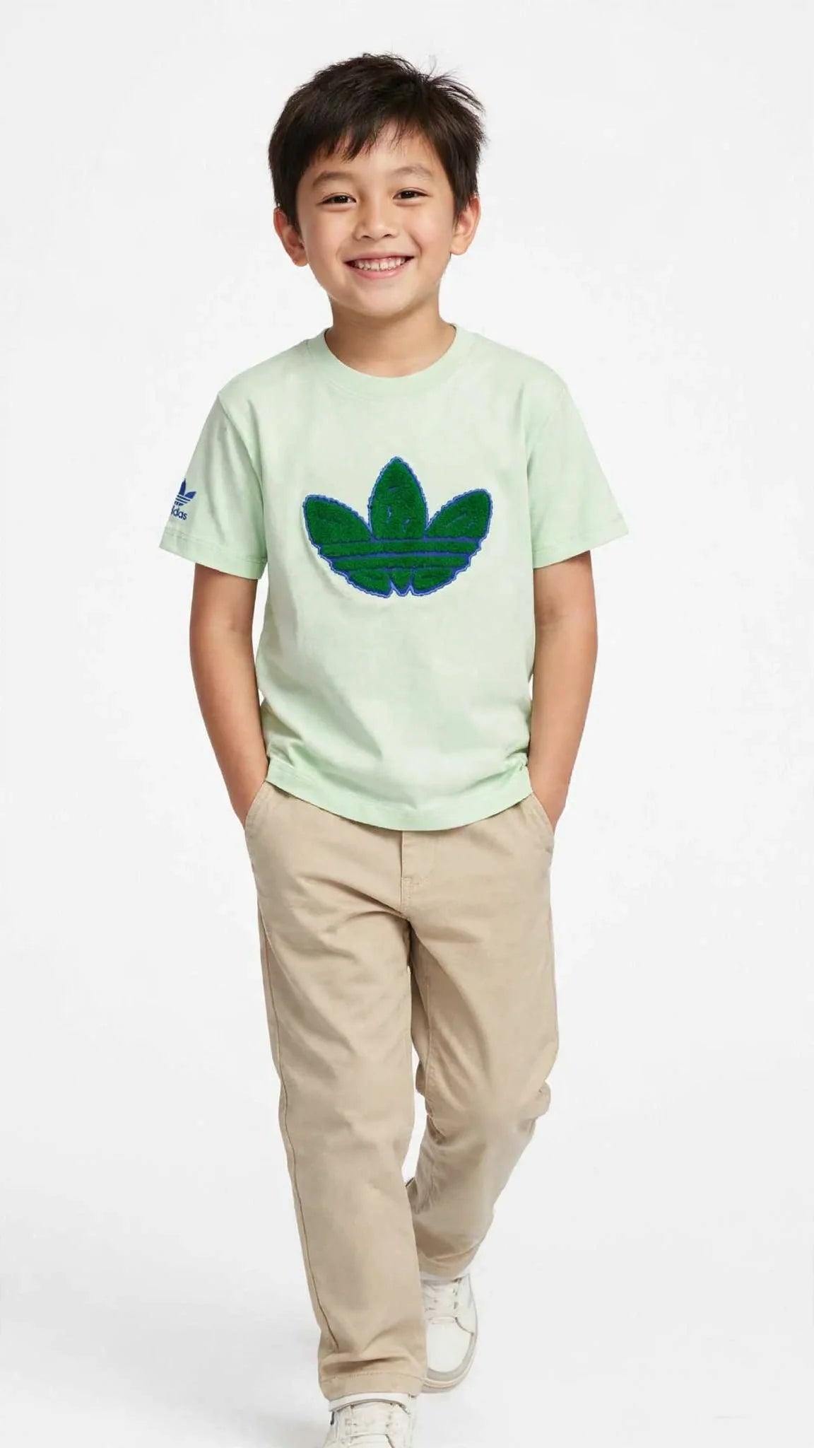 Adidas Kids Adicolor Trefoil Boxy Tee - 3D Chenille Logo#00386