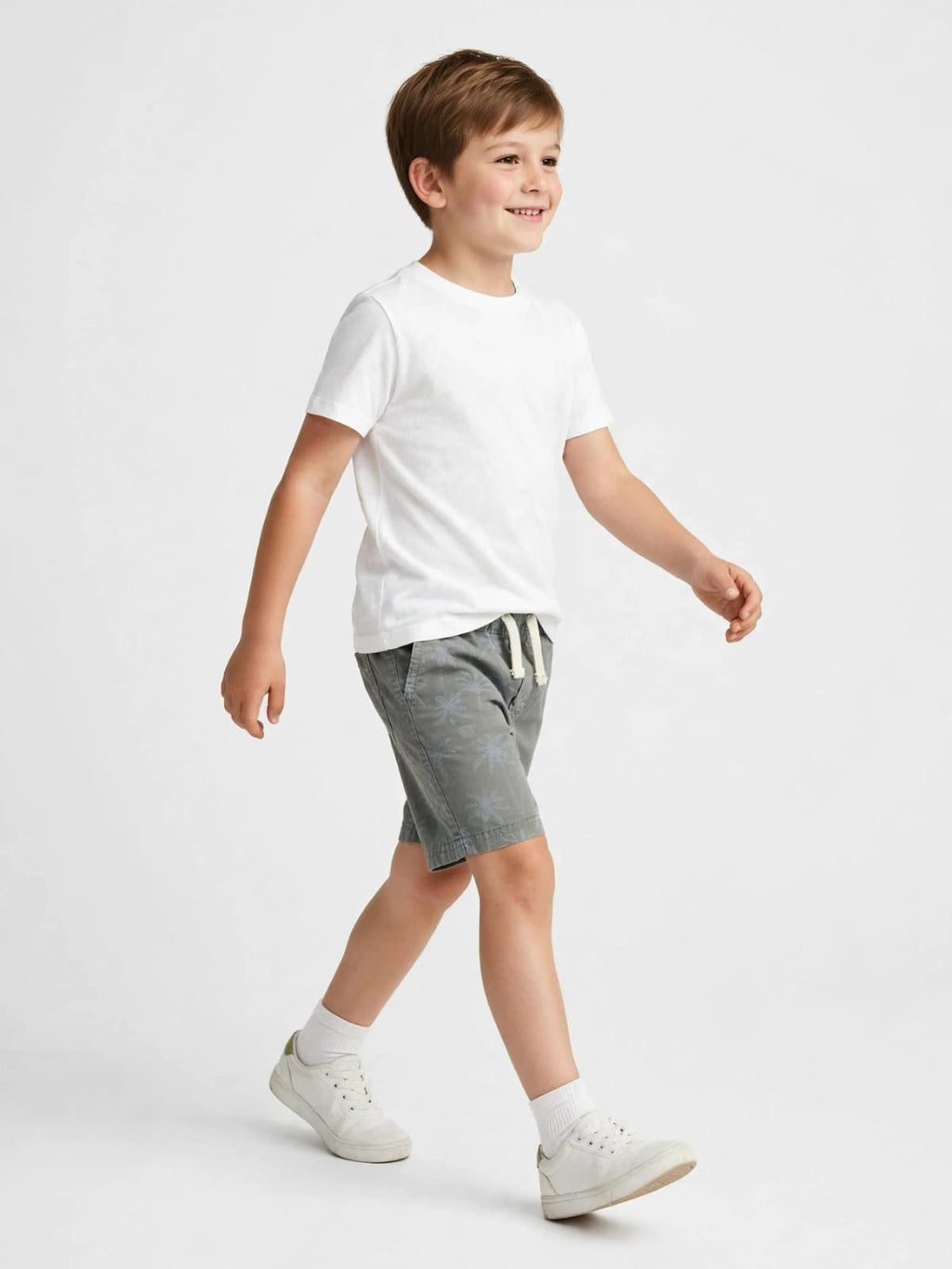 Zara kids Original Cotton Palm Tree Print Shorts – Summer Shorts #00362