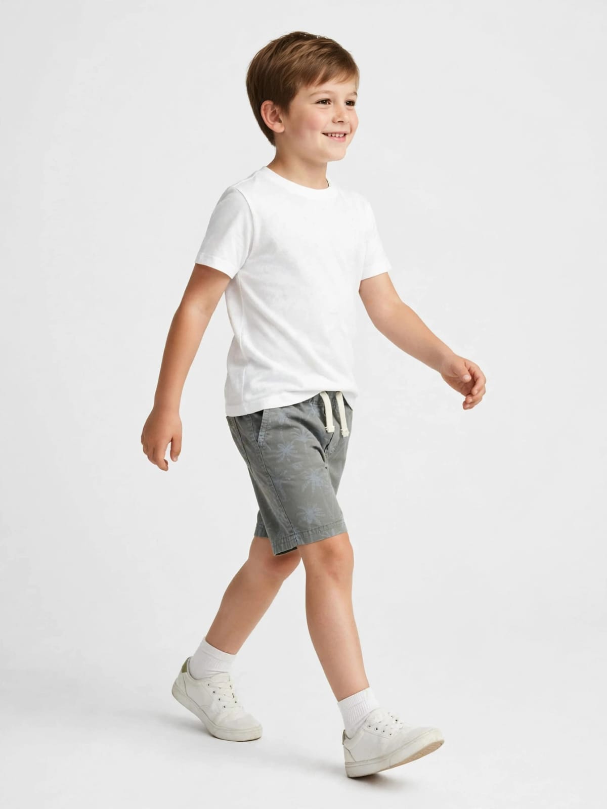 Zara kids Original Cotton Palm Tree Print Shorts – Summer Shorts #00362