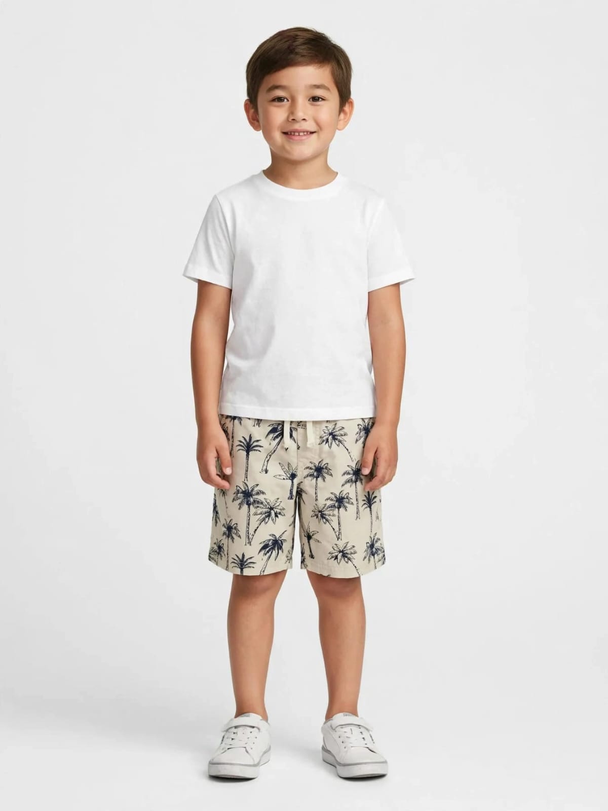 Zara kids Original Cotton Palm Tree Print Shorts – Summer Shorts #00362