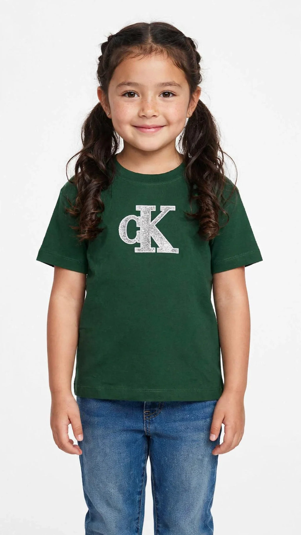 Calvin Klein Kids T-Shirt - CK Rhinestone Logo Tee -#00389