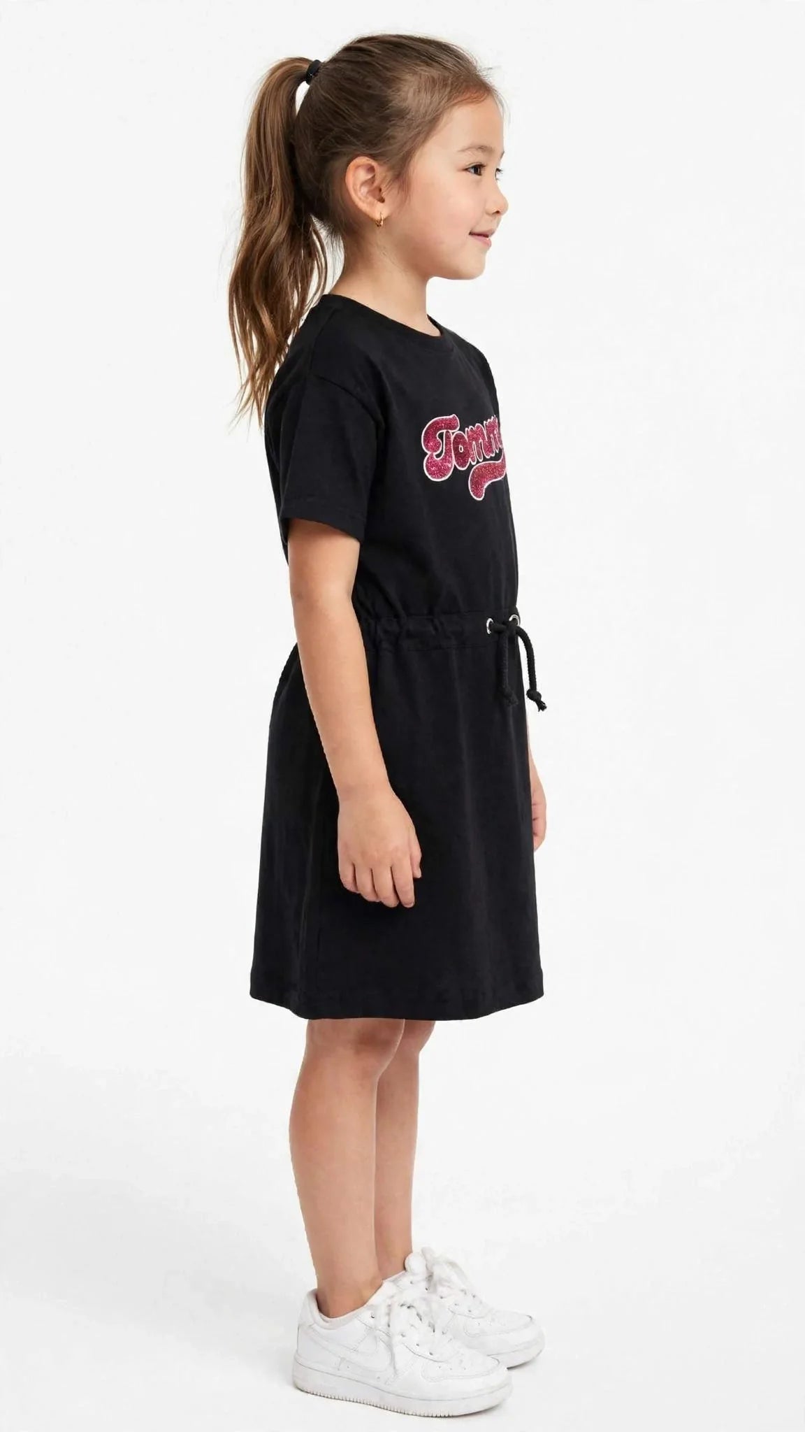 Tommy Hilfiger Girls Sequin Logo T-Shirt Dress -#00387