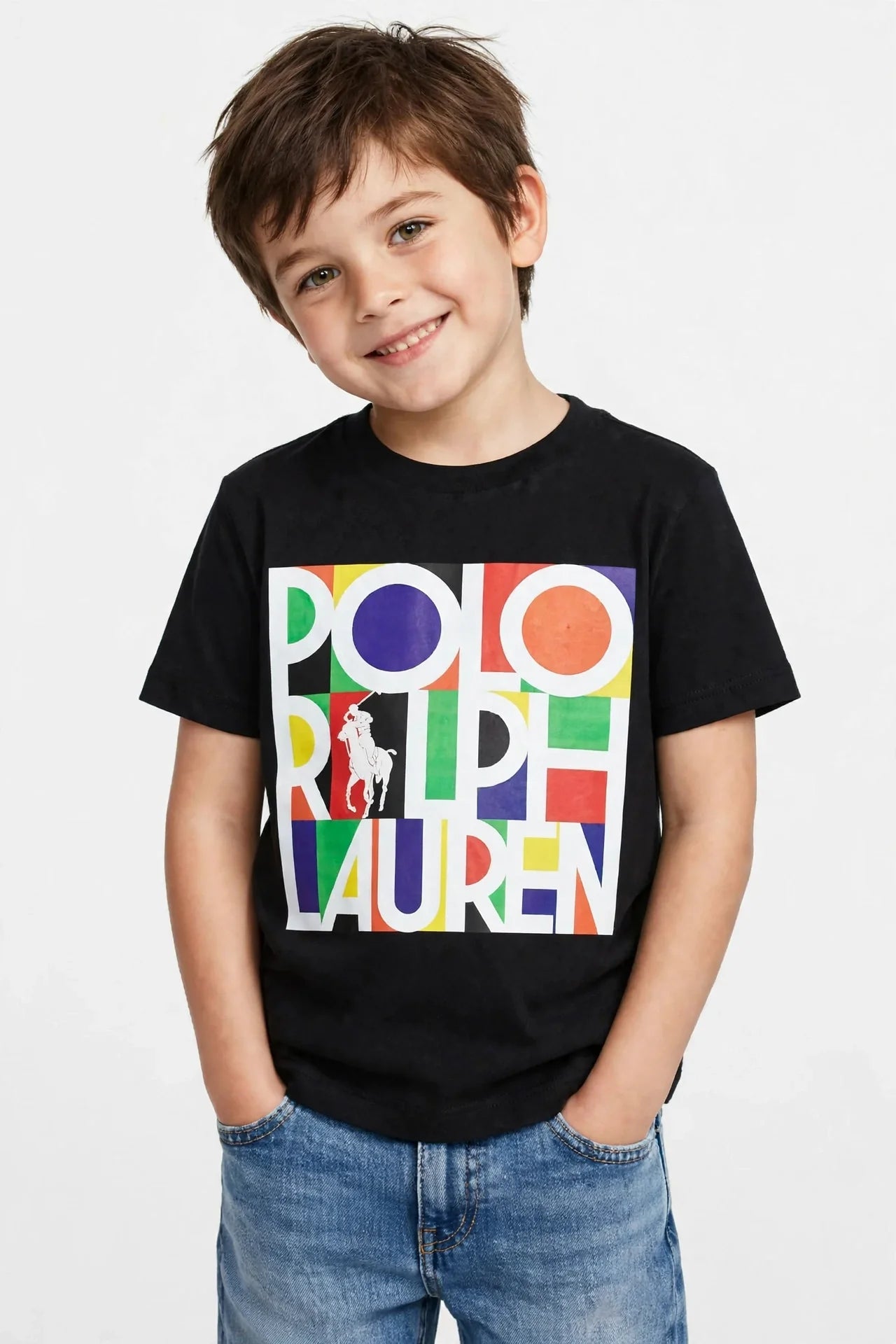 Polo Ralph Lauren Kids T-Shirt - Colorful Pop Logo Graphic Tee -#00392