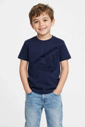 EA7 Emporio Armani Kids T-Shirt - Embossed Eagle Logo Tee -#00391