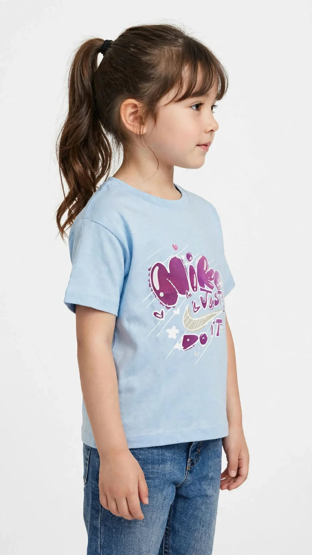 Nike Kids "Just Do It" Bubble Graffiti T-Shirt - Cotton Graphic Tee -#00388