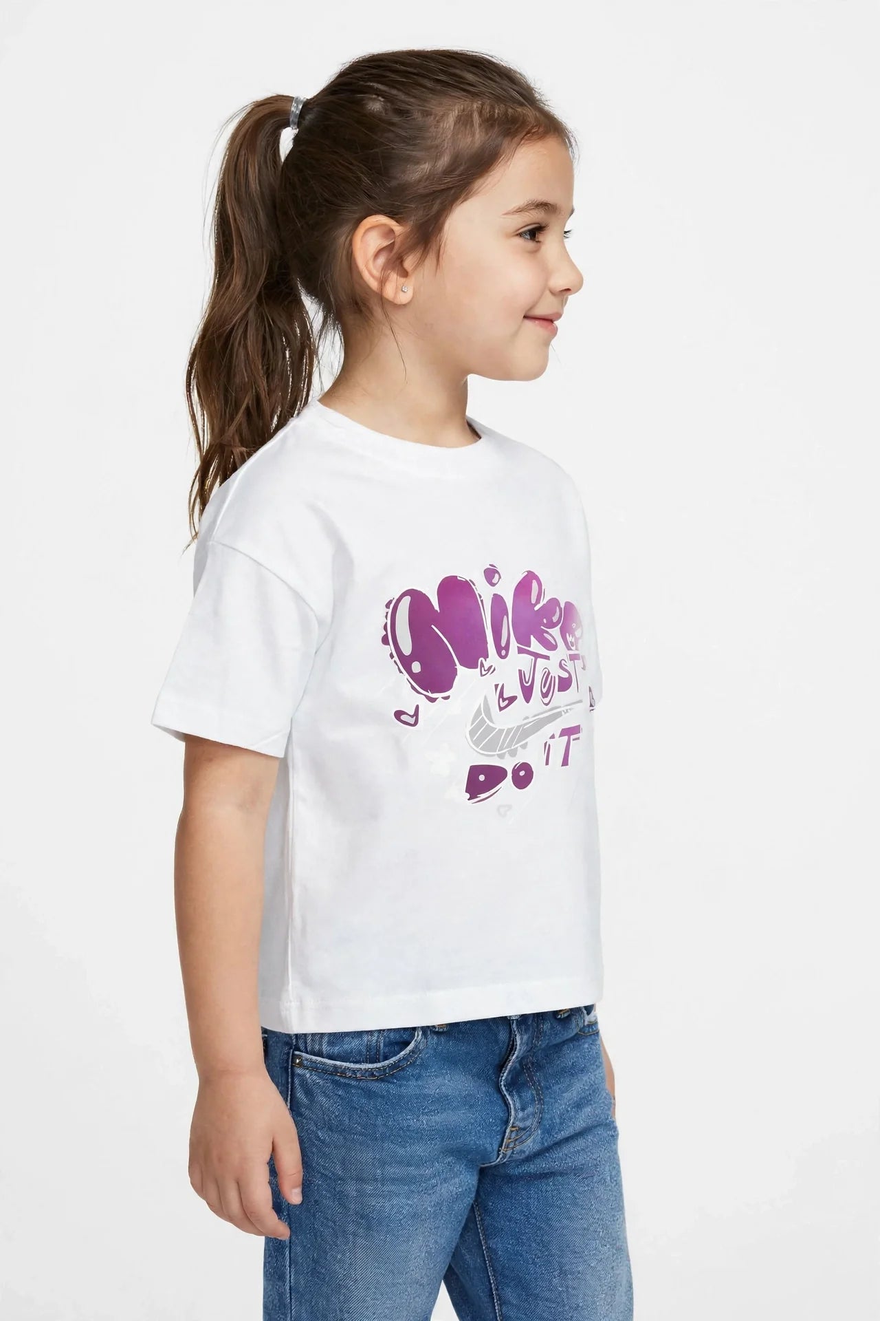 Nike Kids "Just Do It" Bubble Graffiti T-Shirt - Cotton Graphic Tee -#00388
