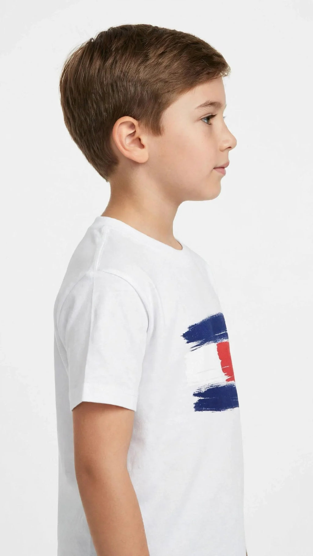 Tommy Hilfiger Boys Brushstroke Flag T-Shirt - Kids Cotton Tee #00384