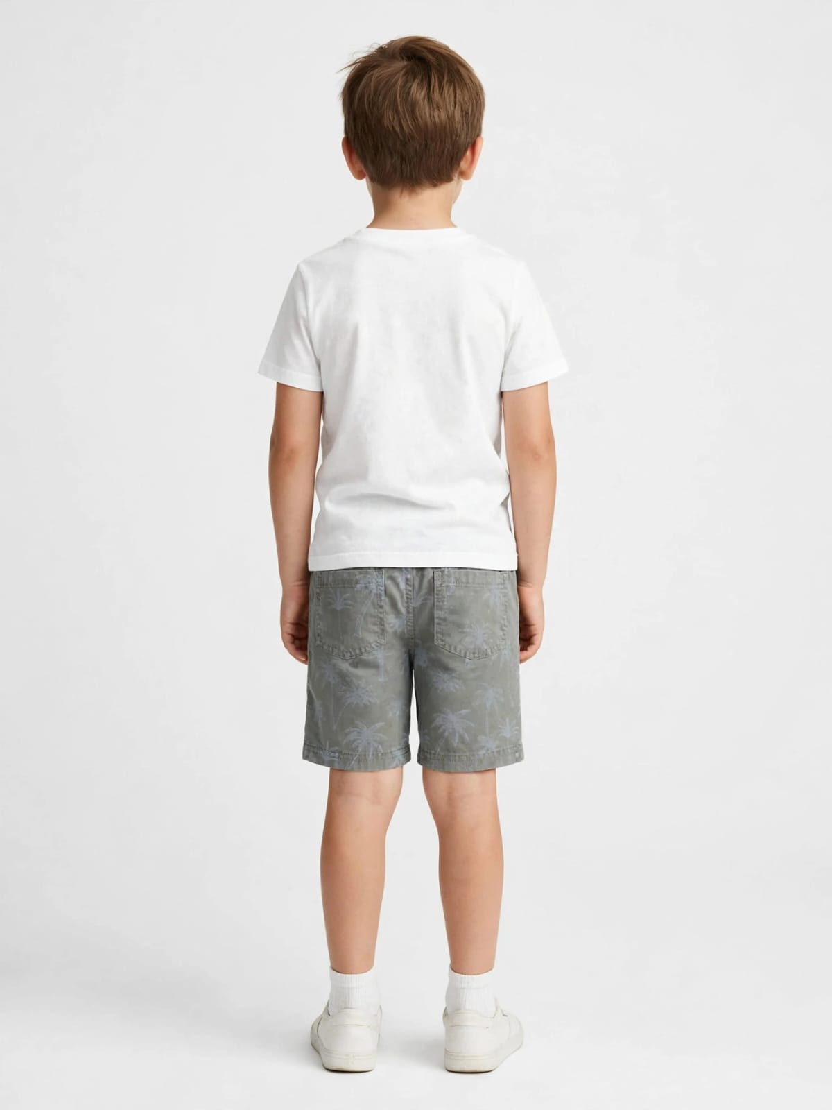 Zara kids Original Cotton Palm Tree Print Shorts – Summer Shorts #00362