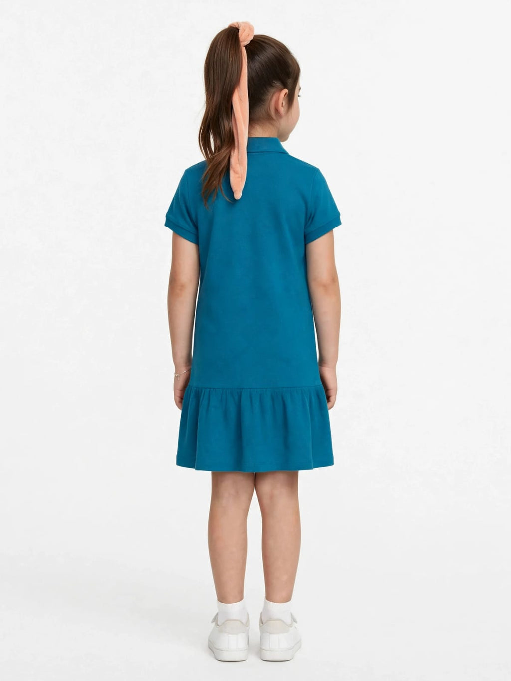 Tommy Hilfiger Girls' Polo Ruffle Dress - 100% Cotton Summer Dress #00359
