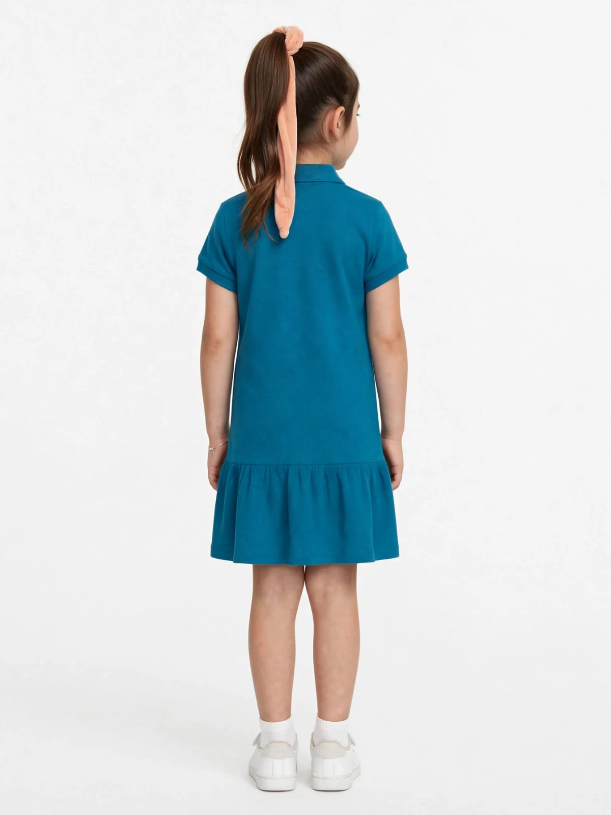 Tommy Hilfiger Girls' Polo Ruffle Dress - 100% Cotton Summer Dress #00359