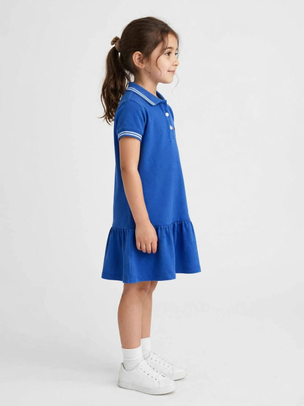 Tommy Hilfiger Girls' Polo Ruffle Dress - 100% Cotton Summer Dress #00359