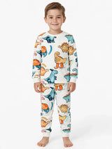 Kids Cozy Fleece Pajama Set - 2 Piece Warm Winter Sleepwear for Boys & Girls#00406