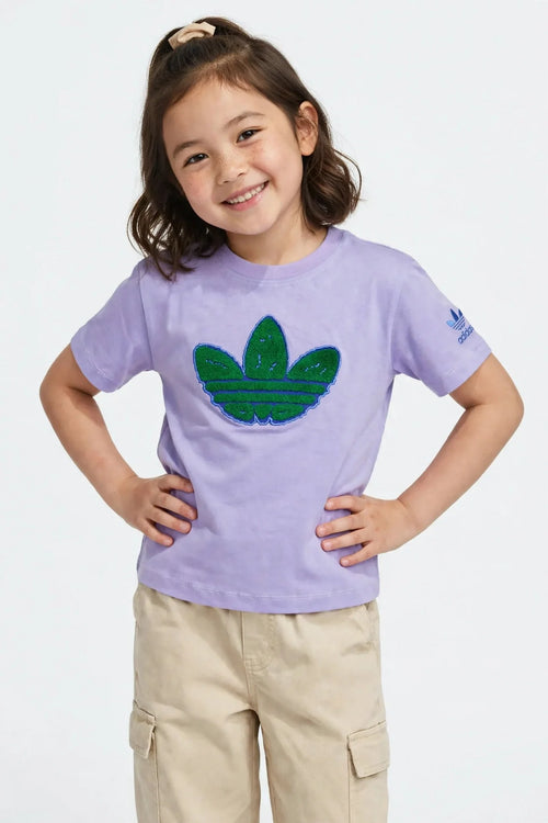 Adidas Kids Adicolor Trefoil Boxy Tee - 3D Chenille Logo#00386