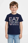 Emporio Armani EA7 Kids Graphic T-Shirt - Designer Cotton Tee-#00390