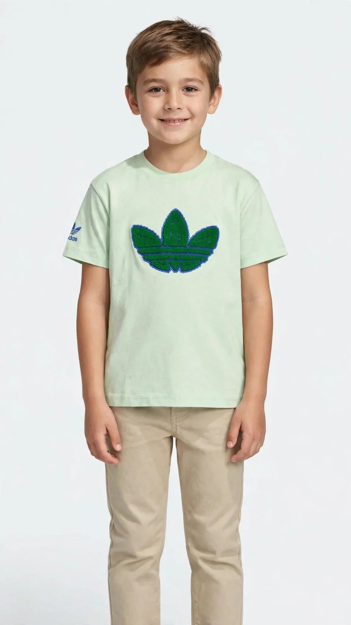 Adidas Kids Adicolor Trefoil Boxy Tee - 3D Chenille Logo#00386