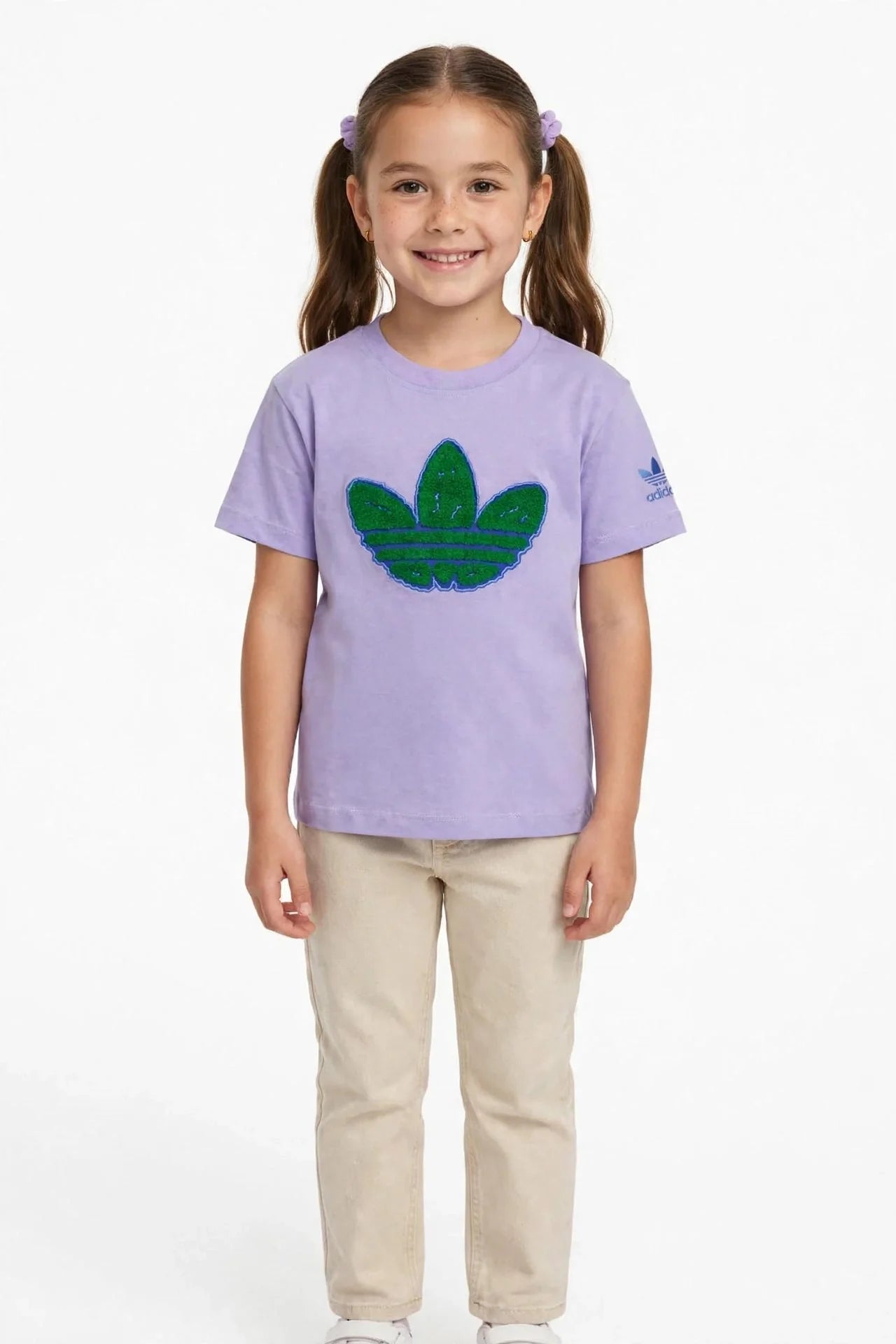 Adidas Kids Adicolor Trefoil Boxy Tee - 3D Chenille Logo#00386