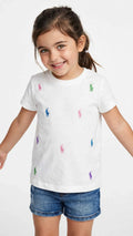 Polo Ralph Lauren Kids Multicolor Pony Embroidered T-Shirt-#00274